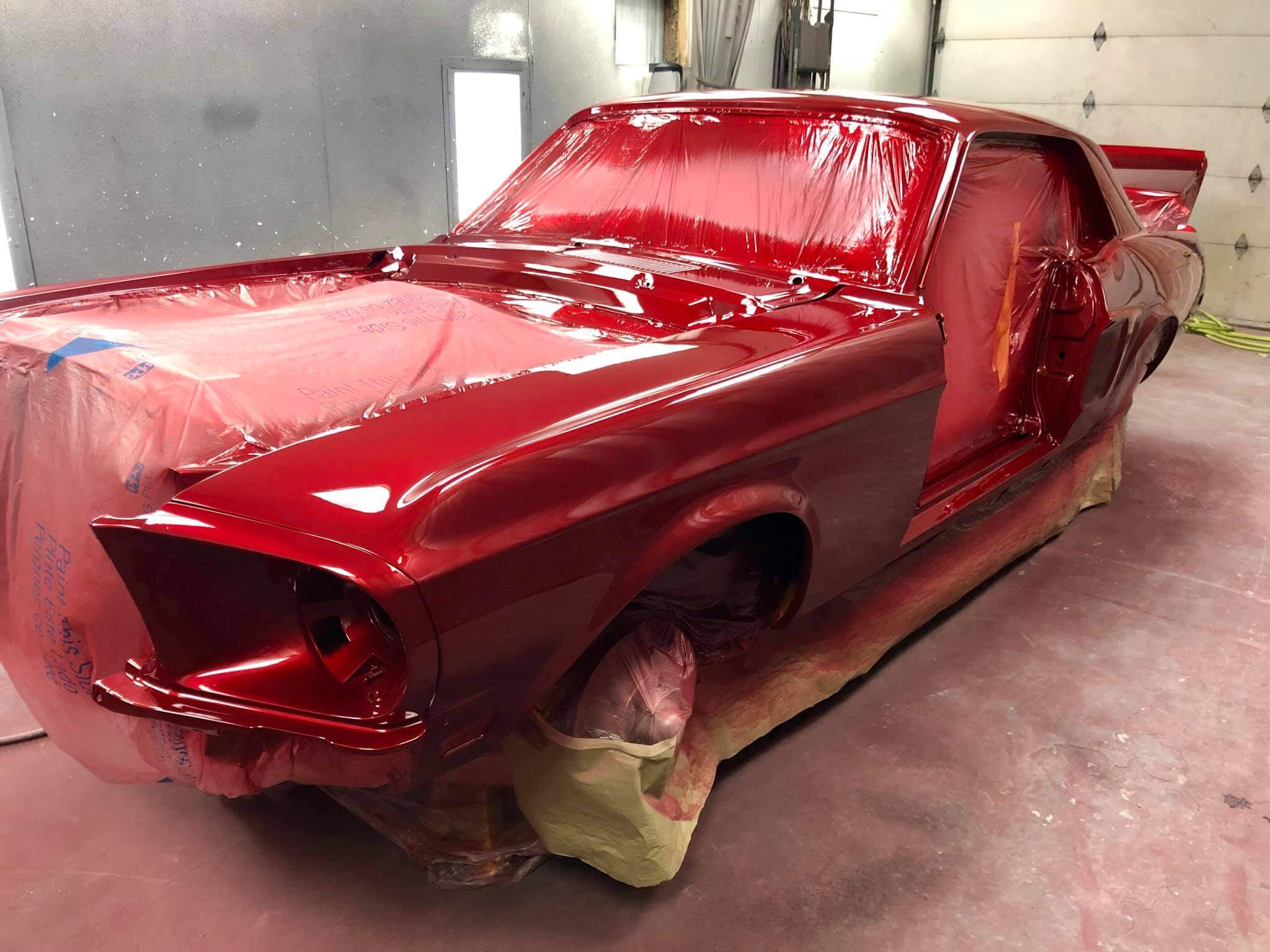 Tamco Paint Ford Ruby Red on 1968 Ford Mustang