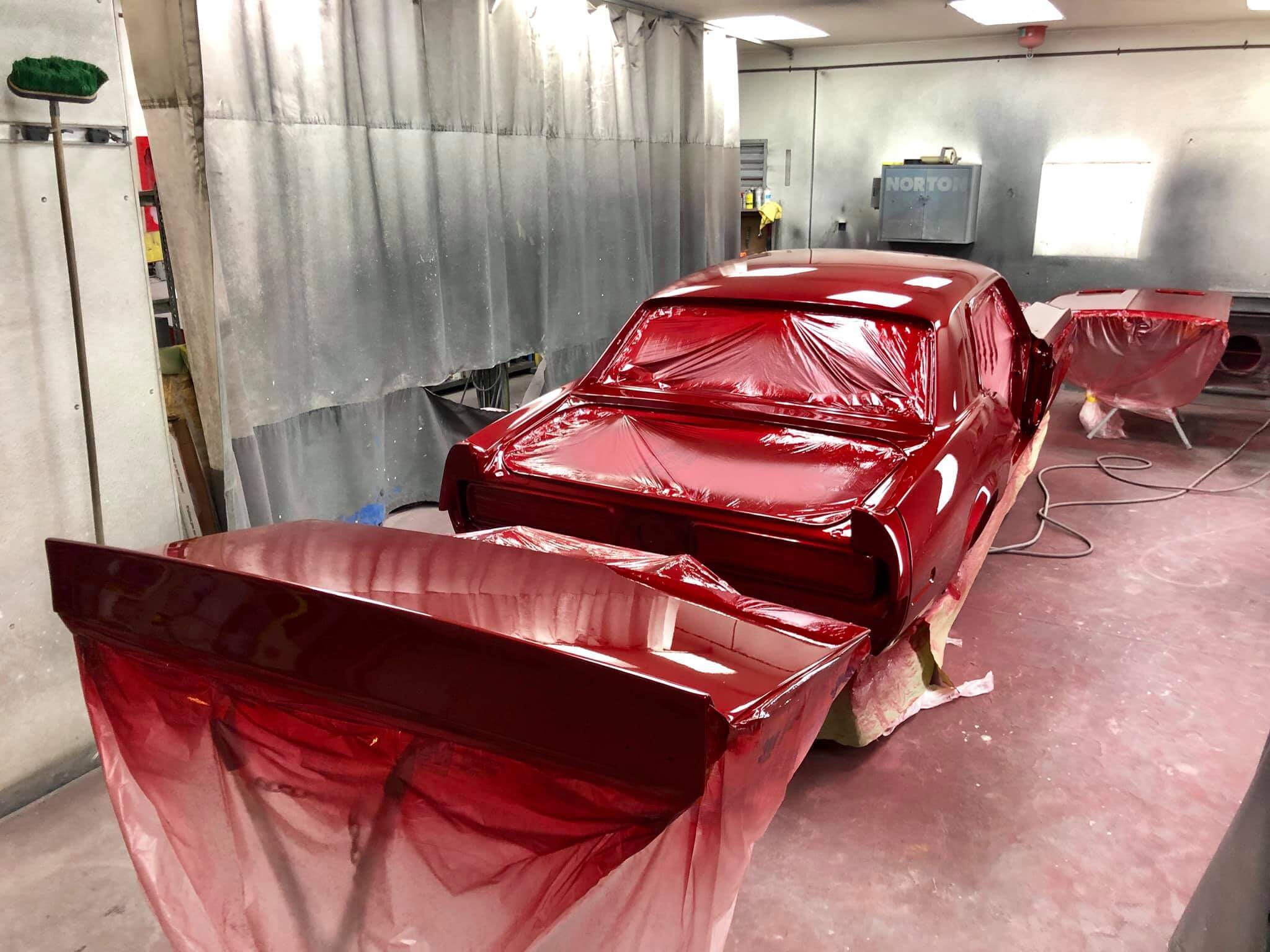 Tamco Paint Ford Ruby Red on 1968 Ford Mustang