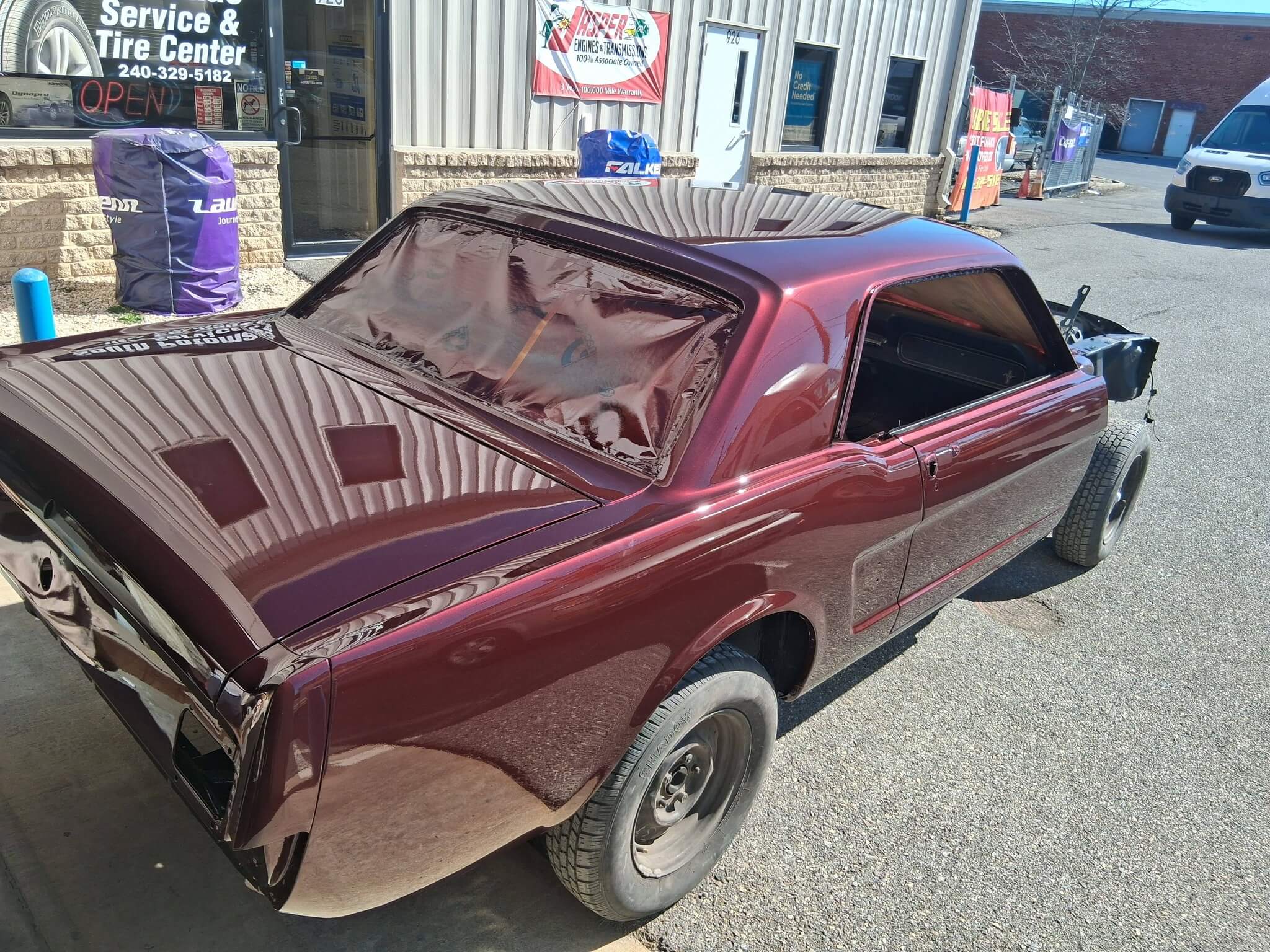 Tamco Paint Ford Vintage Burgundy on 1966 Ford Mustang