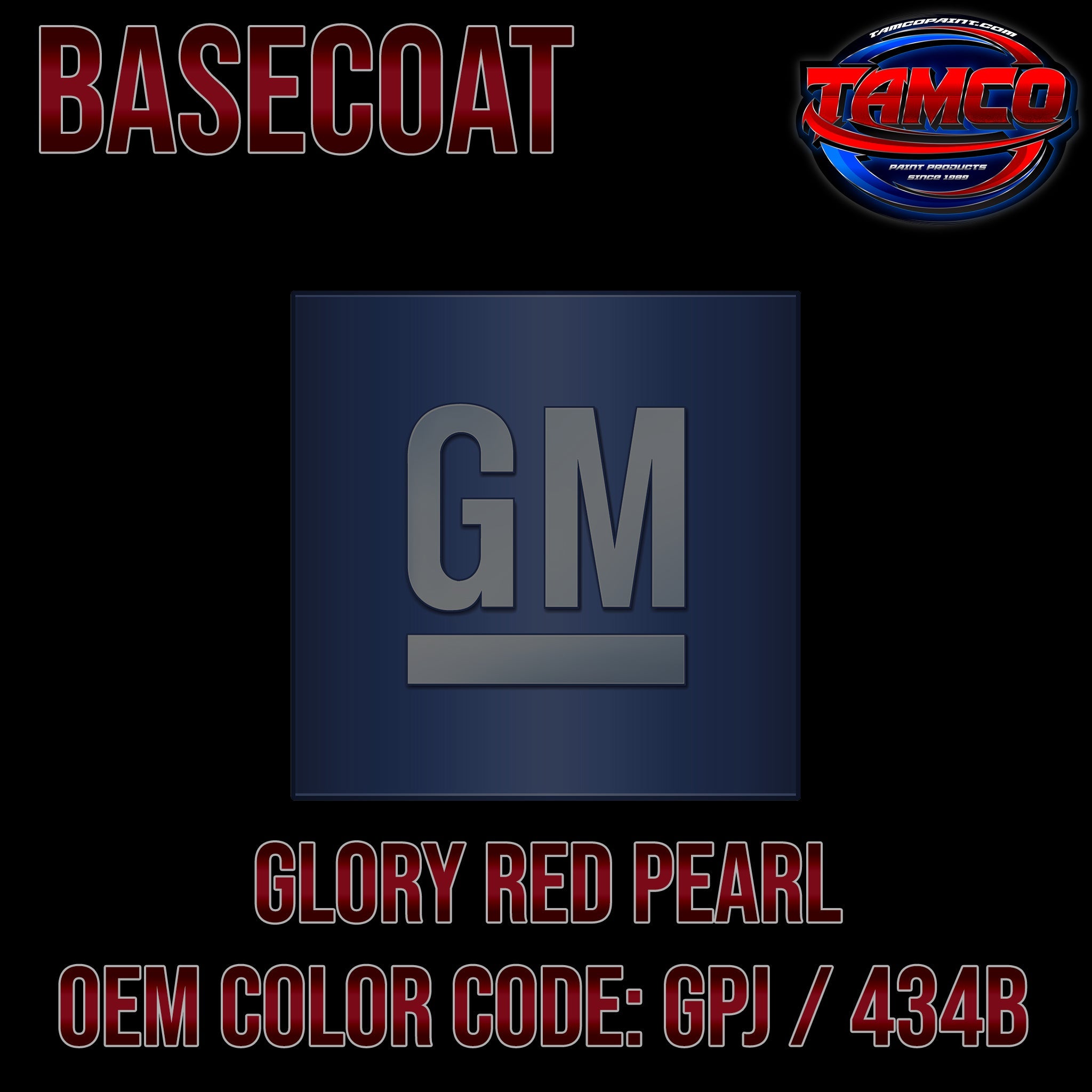 GM Glory Red Pearl | GPJ / 434B | 2017-2021 | OEM 2K Tri-Stage Basecoat