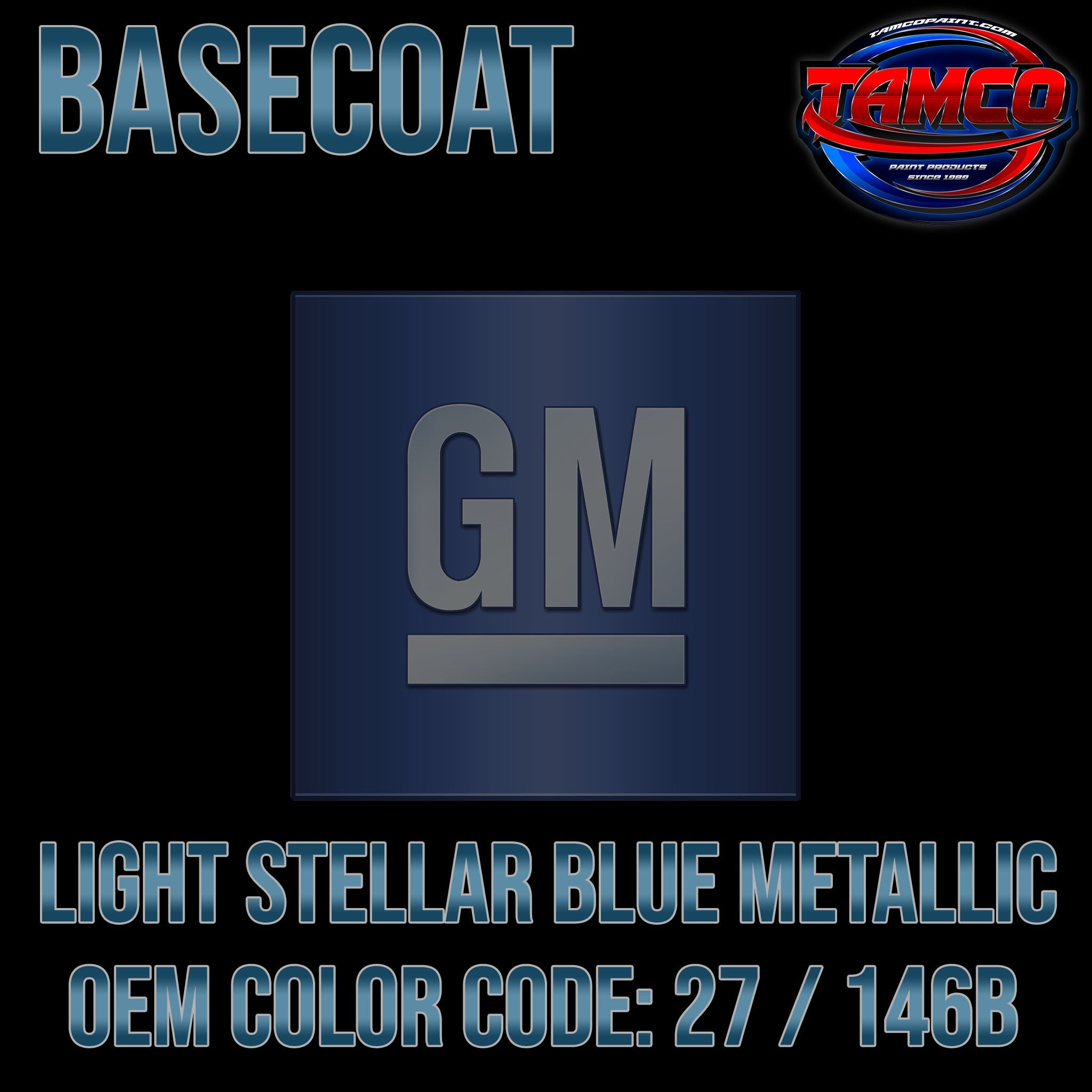 GM Light Stellar Blue Metallic | 27 / 146B | 1995-1998 | OEM Basecoat
