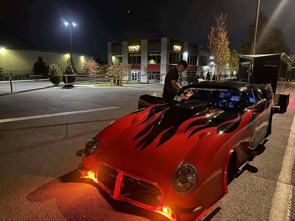 Tamco Paint HB9902 Bright Red Basecoat and Murdered Out Black in 1953 Chevrolet Corvette