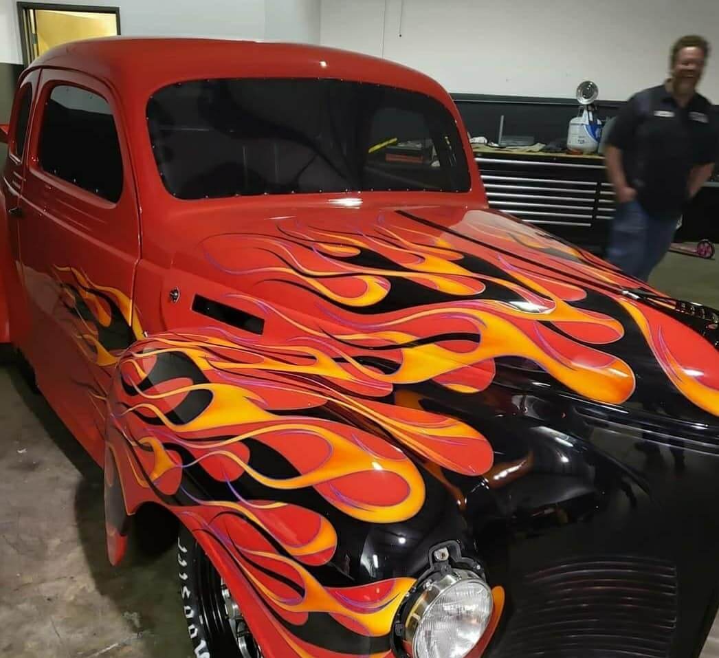 Tamco Paint HB9902 Bright Red Basecoat on 1940 Plymouth