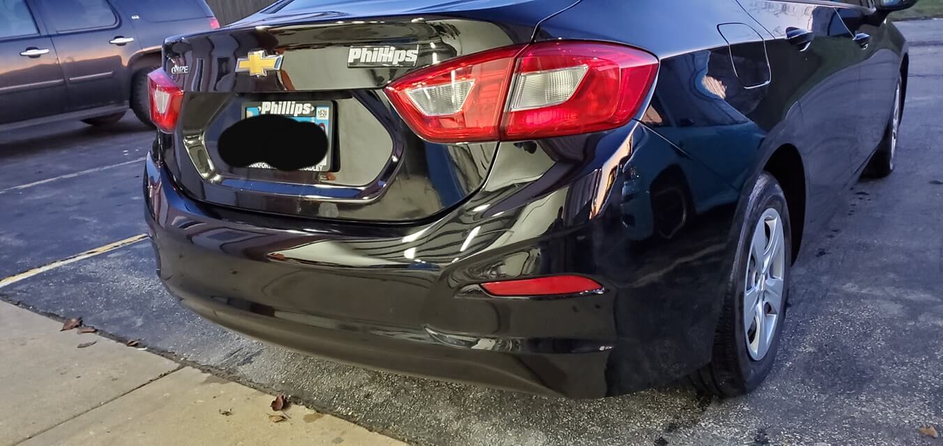 Tamco Paint HC7600 2 Hour Air Dry Clearcoat Kit in 2018 Chevrolet Cruze Bumper