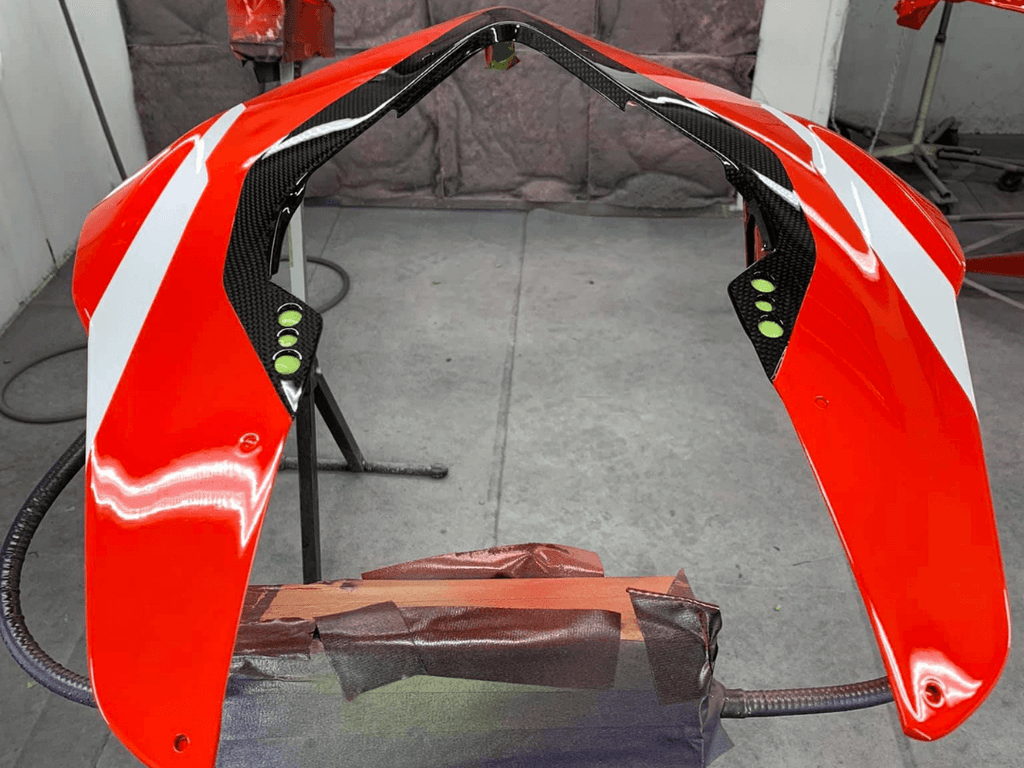 Tamco Paint HC7600 2 Hour Air Dry Clearcoat on Ducati Parts