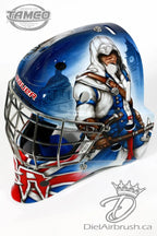 Tamco Paint HC7677 Hi-Impact Clearcoat Kit on Goalie Mask 
