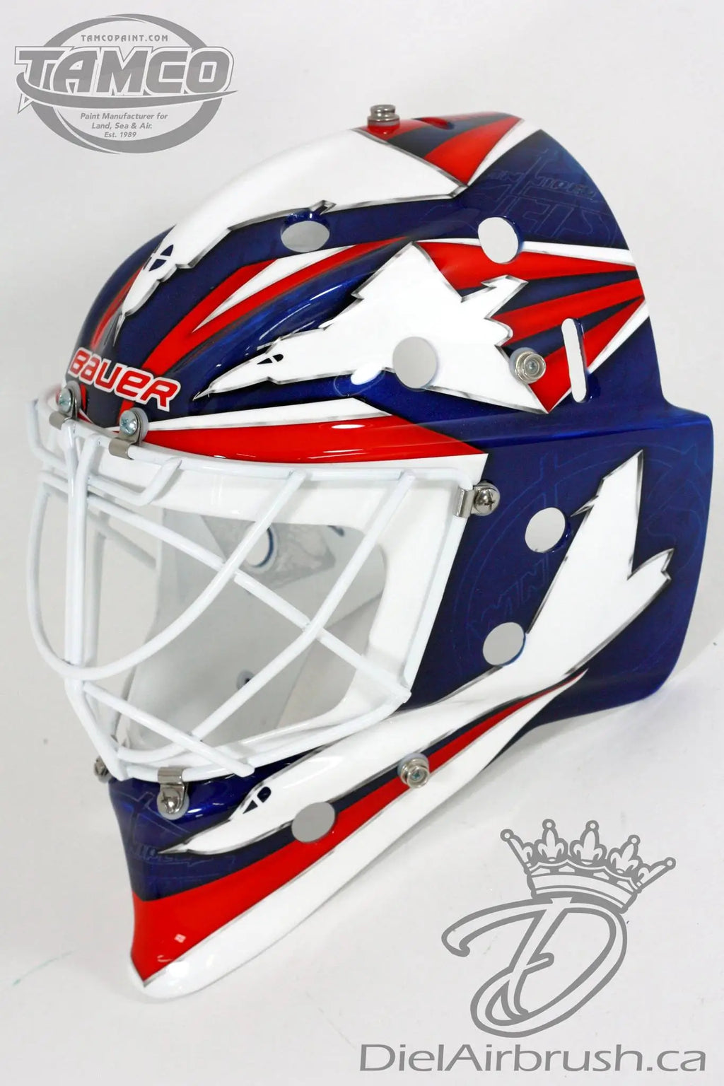 Tamco Paint HC9500 Hi-Speed Impact 30 Min Clearcoat Kit on Goalie Mask
