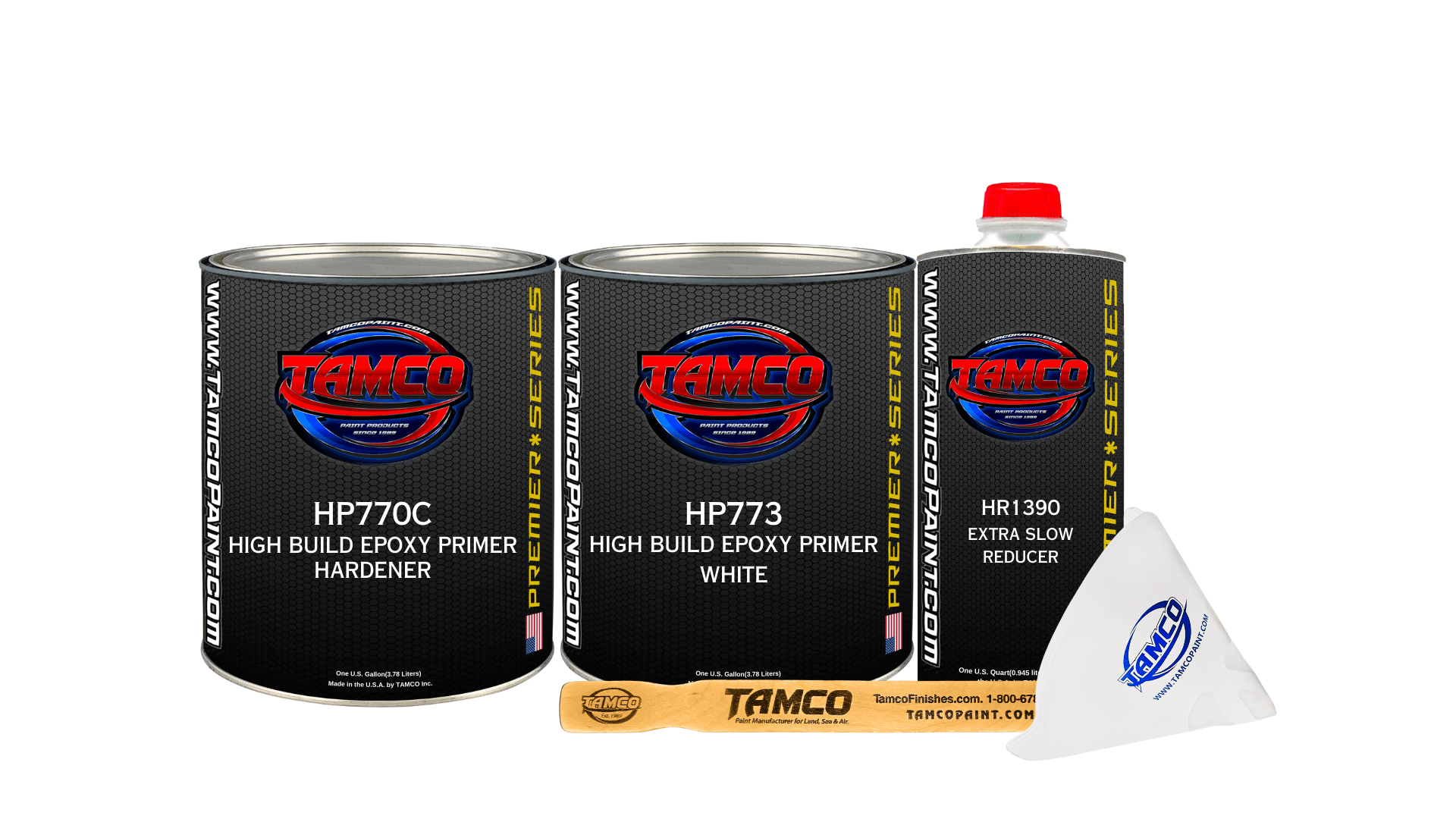  Tamco Paint HP770C High Build Epoxy Primer Hardener  / HP773 High Build Epoxy Primer   White   / HR1390  Extra Slow Reducer Quart