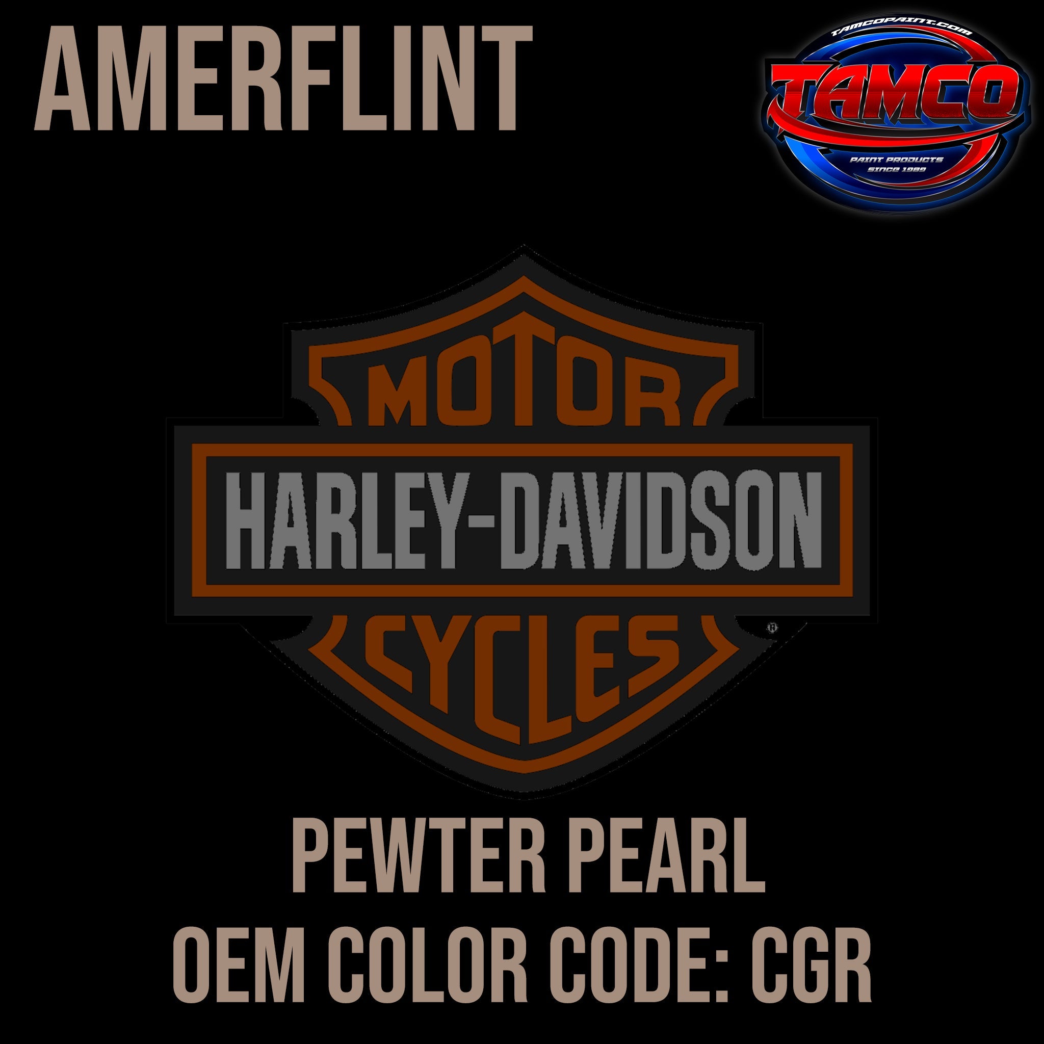 Harley Davidson Pewter Pearl OEM Amerflint II Singlestage