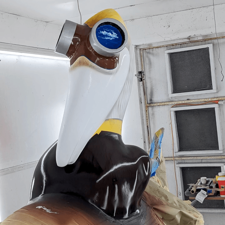 Tamco Paint HP773 White High Build Epoxy Primer on Pelican Statue
