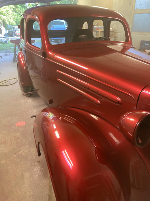 Tamco Paint Chrysler Inferno Red Crystal in 1936 Chevrolet Master Deluxe