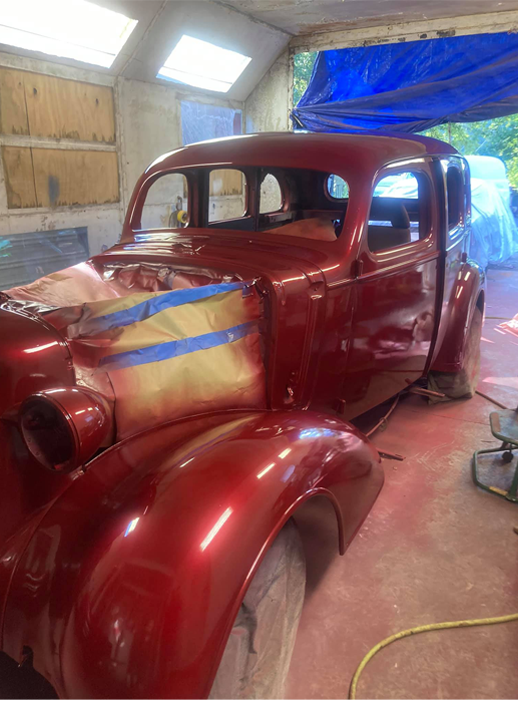 Tamco Paint Chrysler Inferno Red Crystal in 1936 Chevrolet Master Deluxe