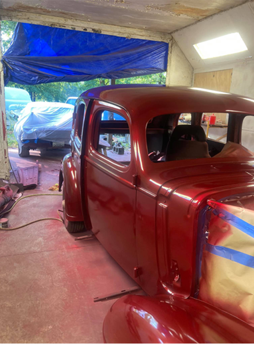 Tamco Paint Chrysler Inferno Red Crystal in 1936 Chevrolet Master Deluxe