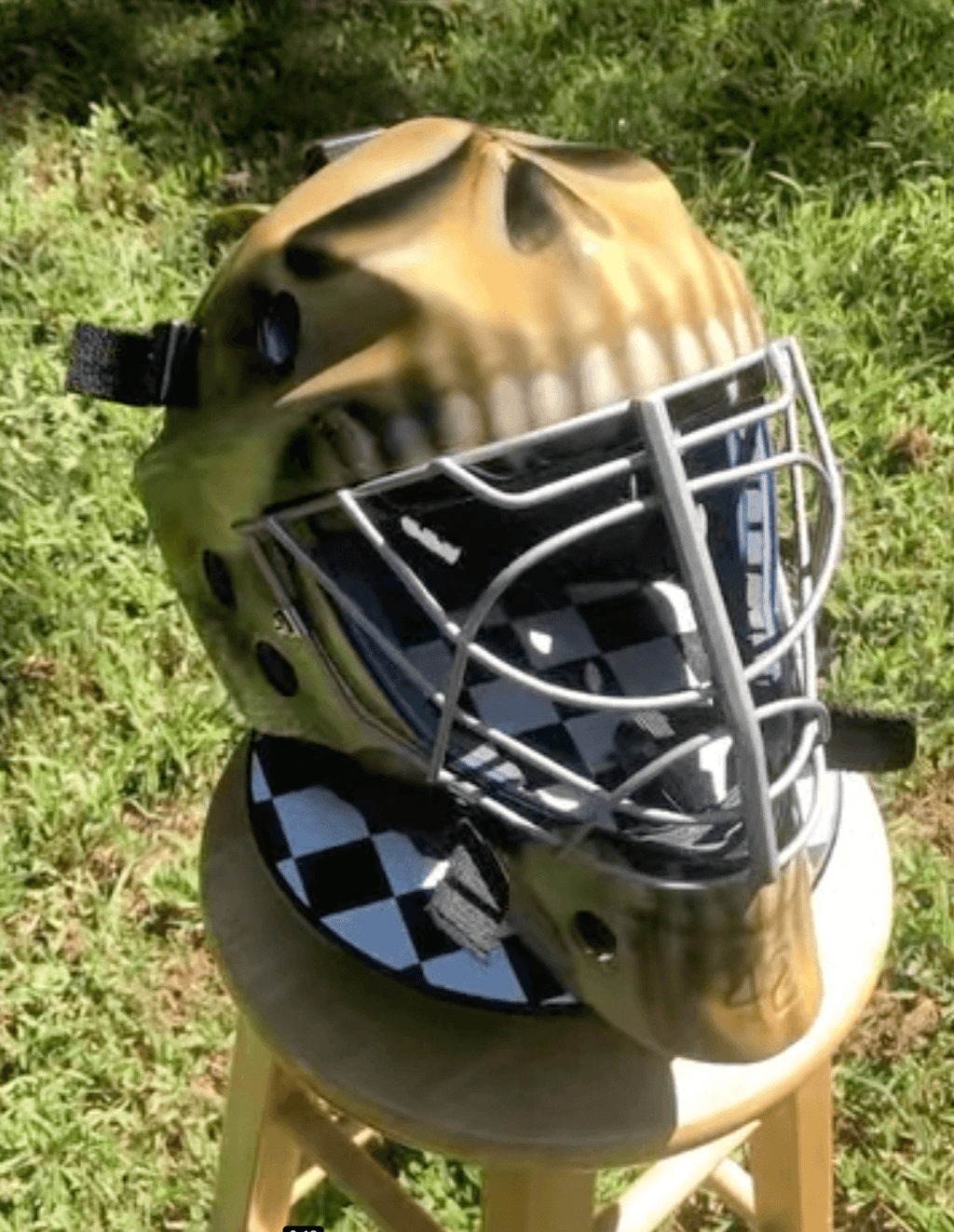 Tamco Paint Tamco Intensities and Butterscotch Schnapps Pearl on Hockey Helmet