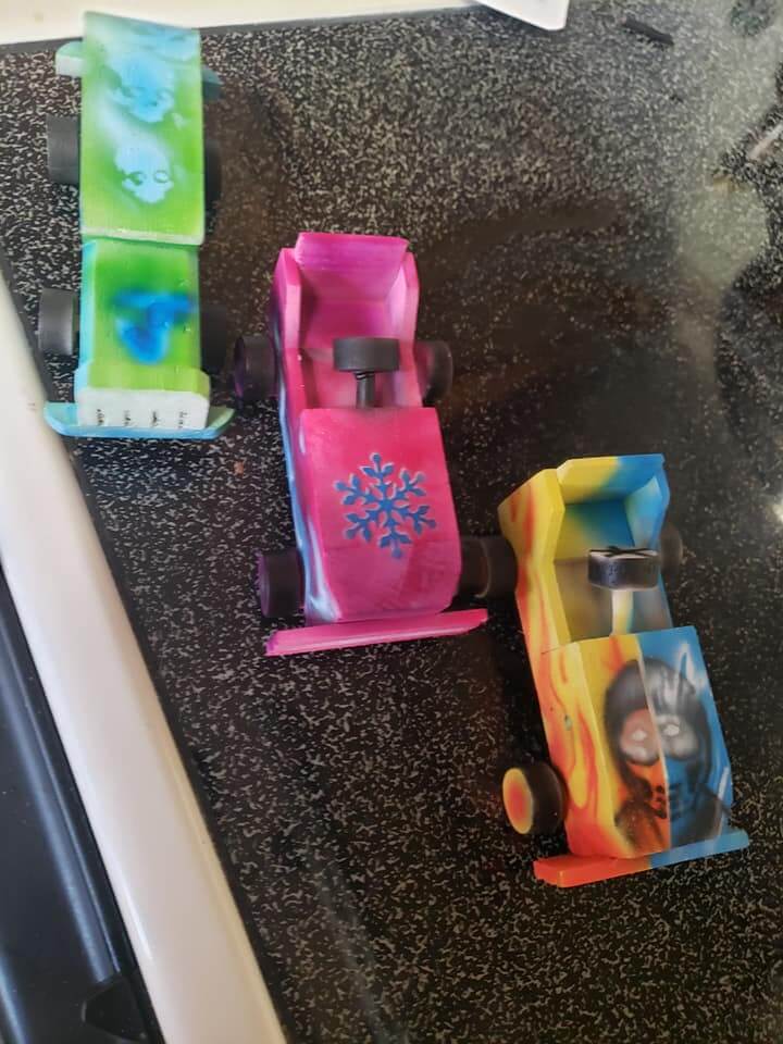 Tamco Paint Tamco Intensities and Custom Colors on Pinewood Derby Cars
