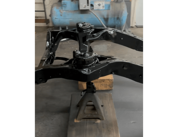 Tamco Paint Jet Black Basecoat on 1964 Cadillac Coupe De Ville Chassis