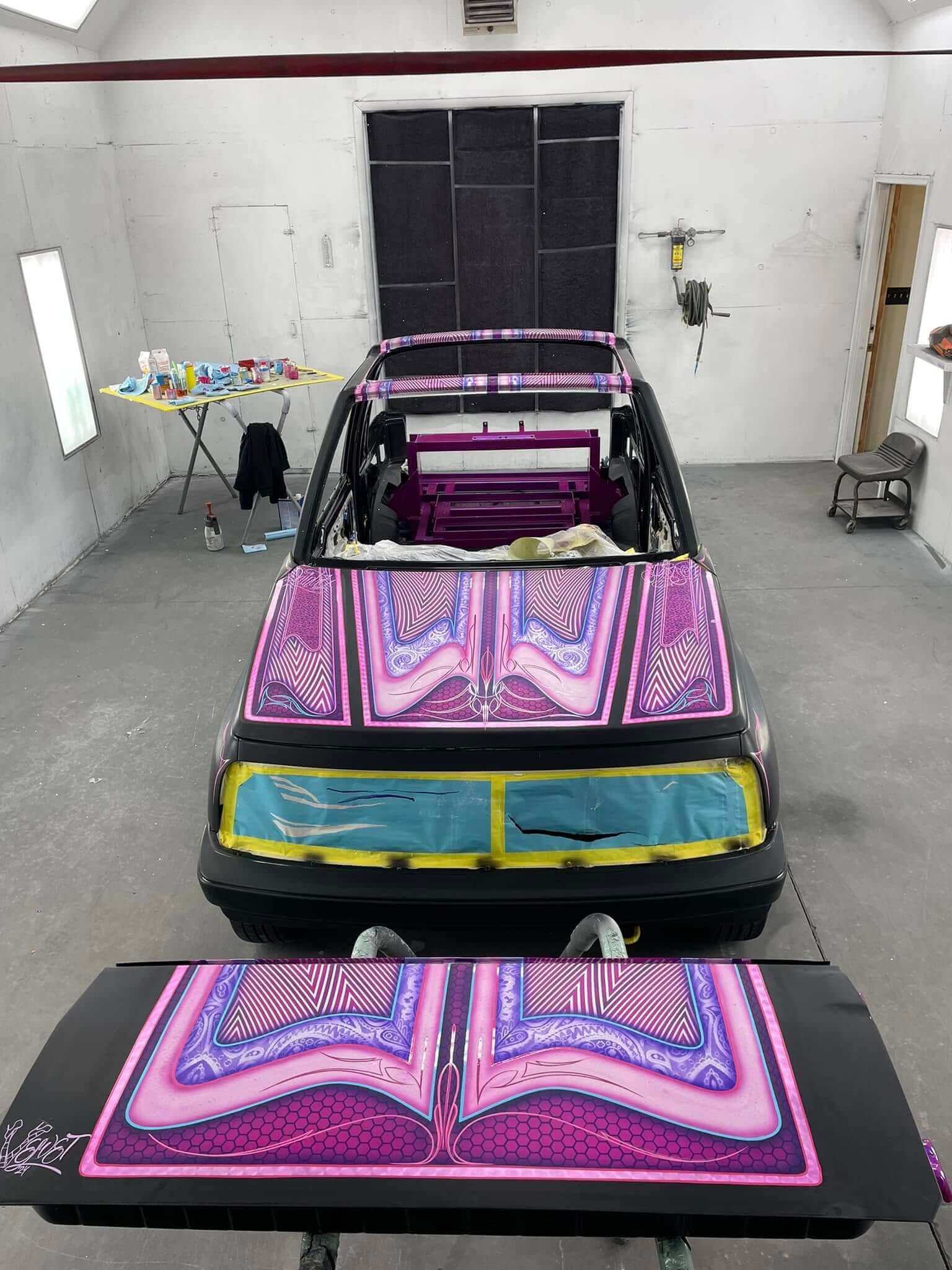 Tamco Paint Lipstick and Punk Rock Pink - Candy Pearl in 1969 Chevrolet Impala