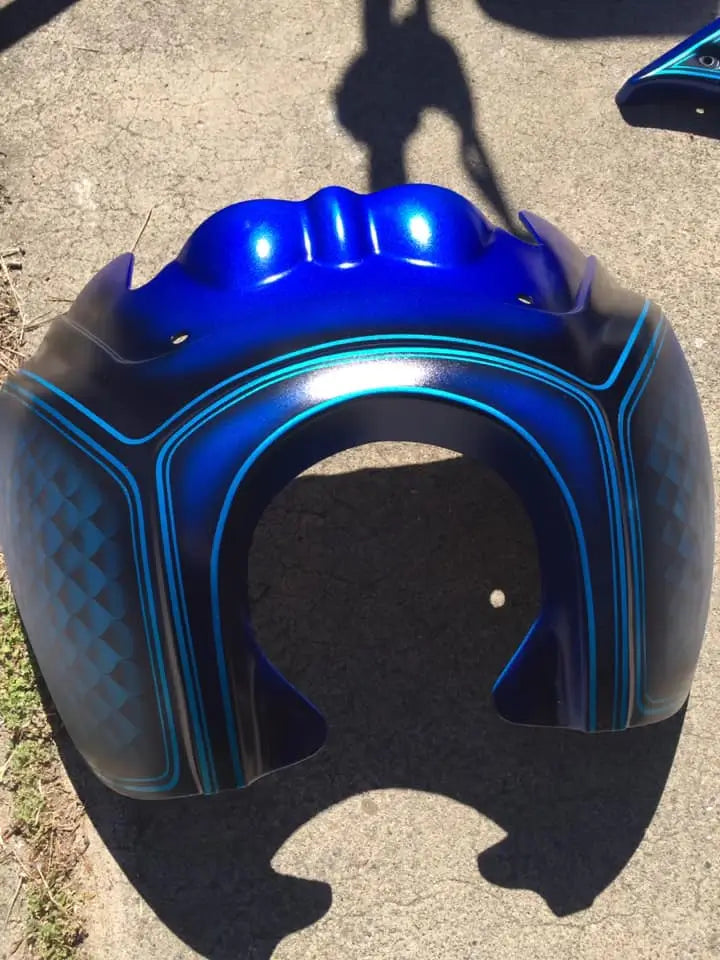 Tamco Paint Monaco & SoCal Blue Candy Concentrate on Motorcycle Fuel Tank