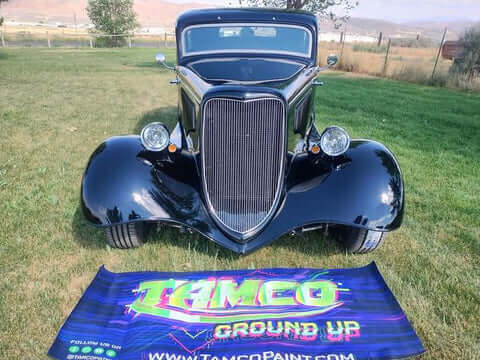 Tamco Paint Murdered Out Black 2.0 on 1934 Ford Sedan