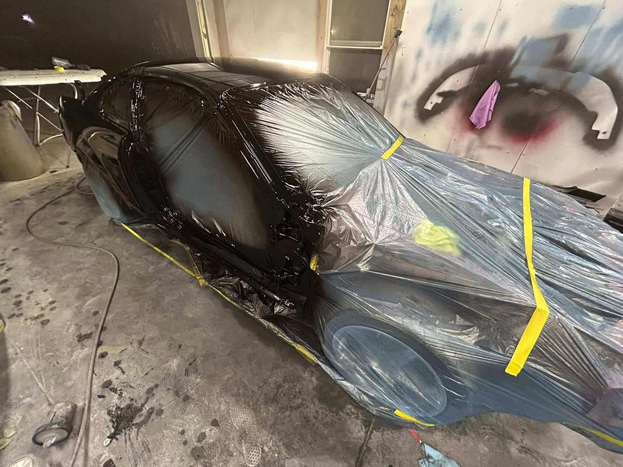 Tamco Paint Murdered Out Black 2.0 on Ford Mustang