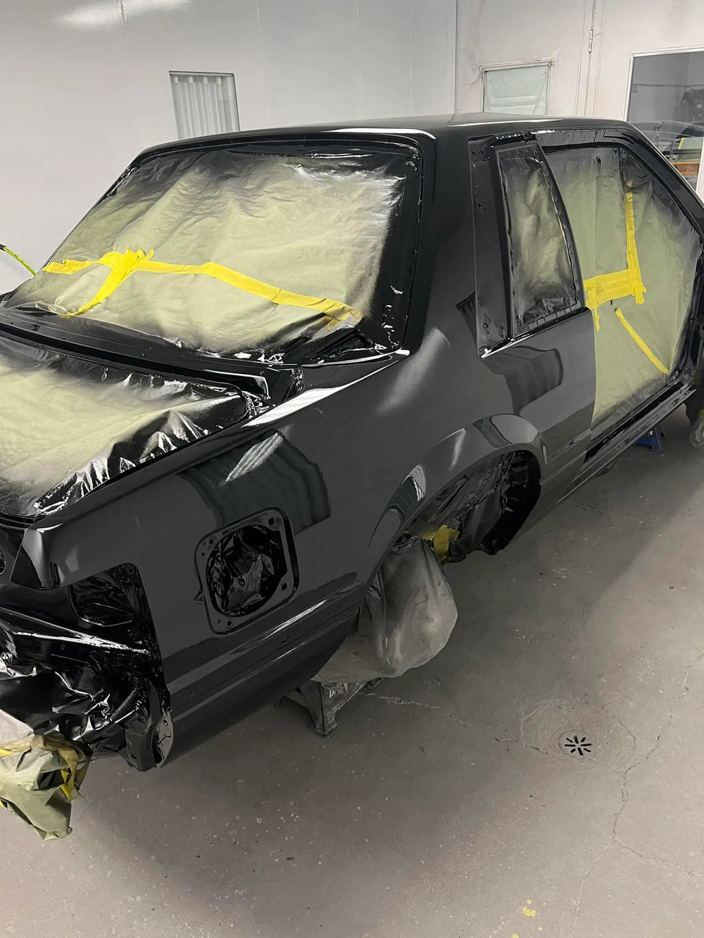 Tamco Paint Murdered Out Black on Ford Mustang Fox Body