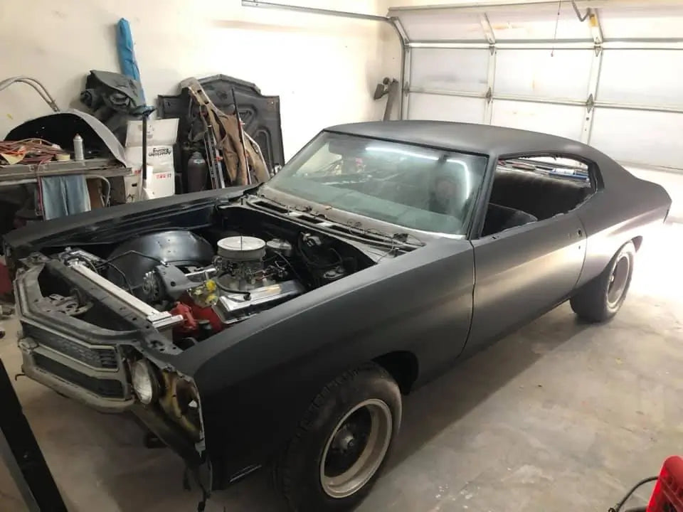 Tamco Paint Murdered Out Black on 1970 Chevrolet Chevelle SS