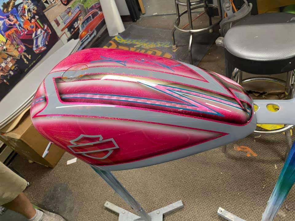 Piss Off Pink Motorcycle Tank