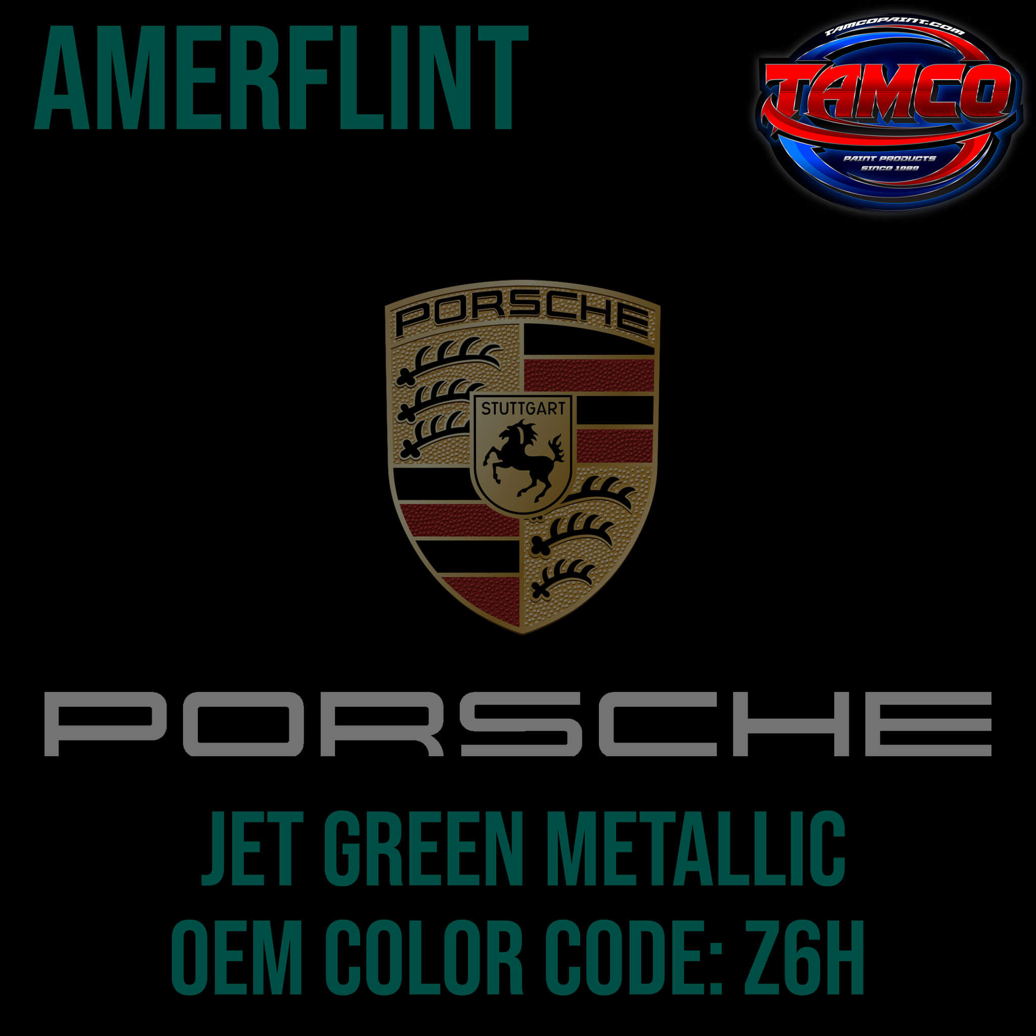 Porsche Jet Green OEM Amerflint II Series Single Stage