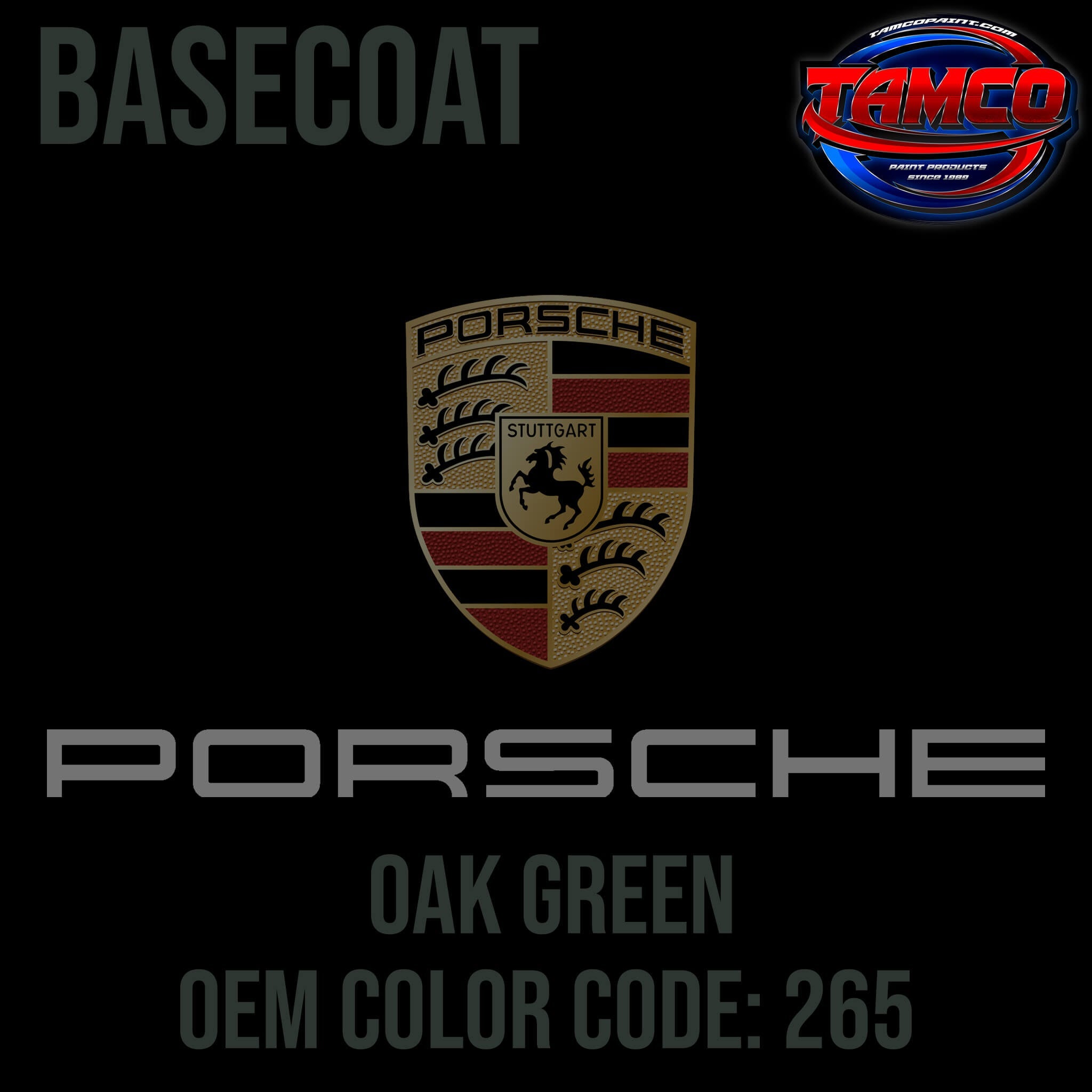 PORSCHE OAK GREEN OEM BASECOAT