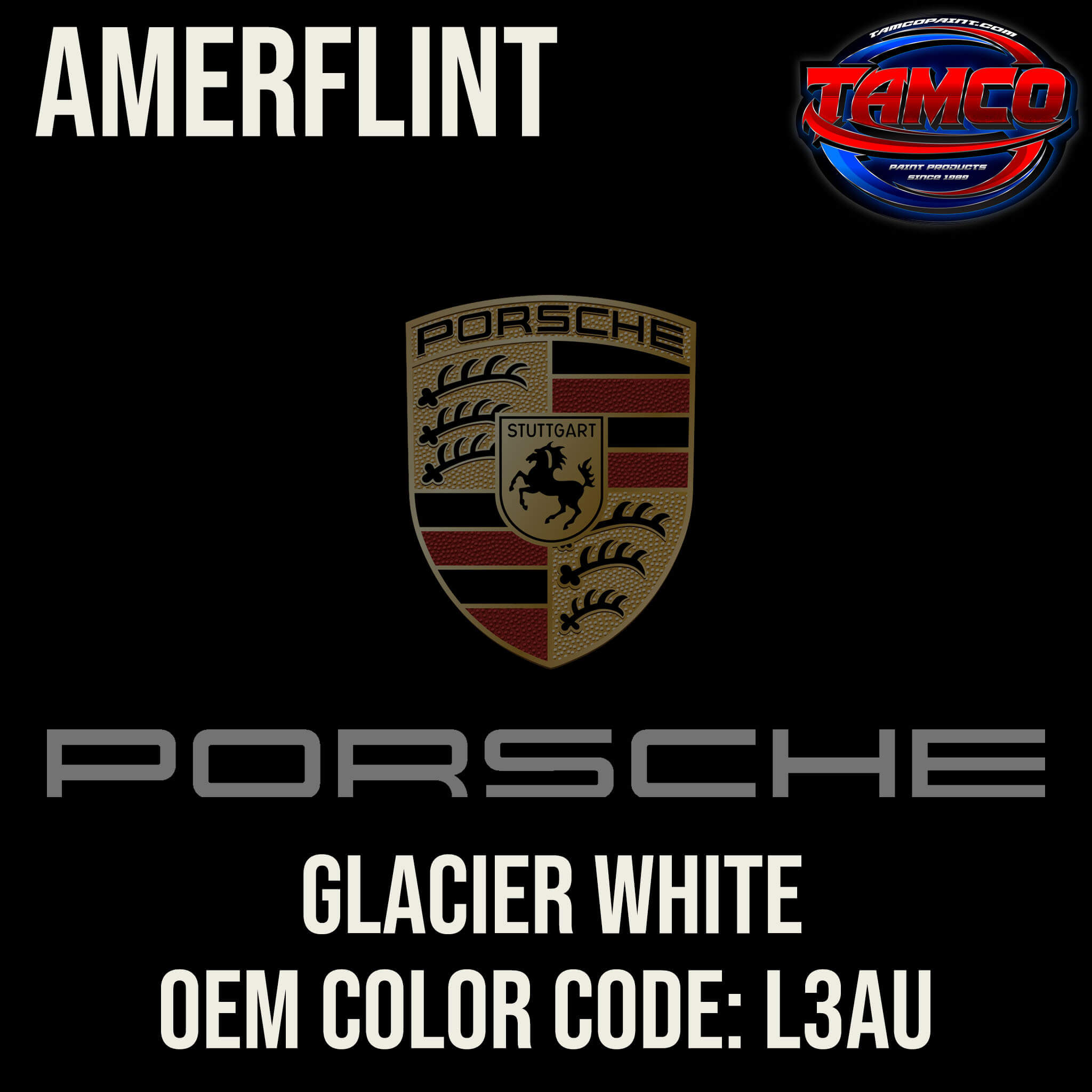 Porsche Glacier White OEM Amerflint II Series Single Stage