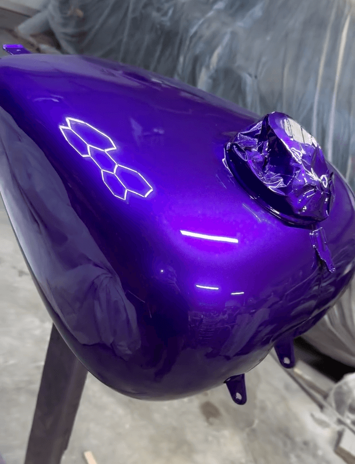 Tamco Paint Purple Pop Pearl on Motorcycle Tank
