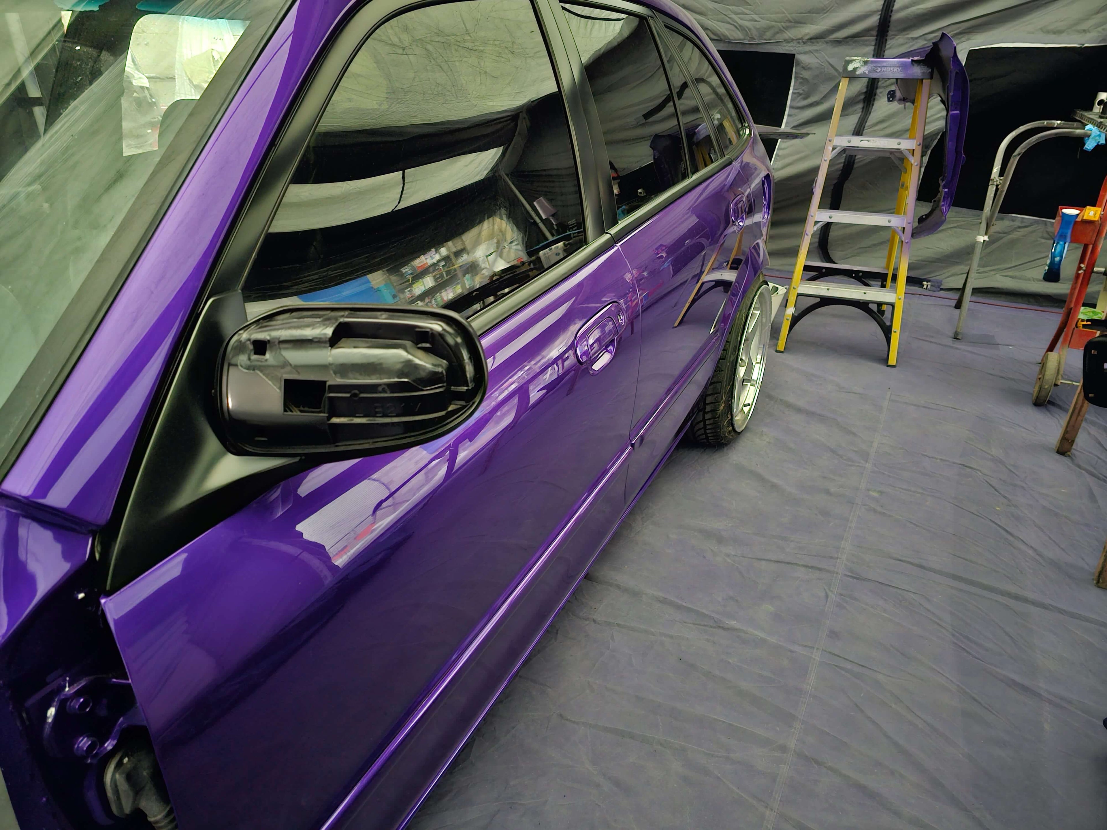 Tamco Paint Purple Pop Pearl in Mazda Protegé