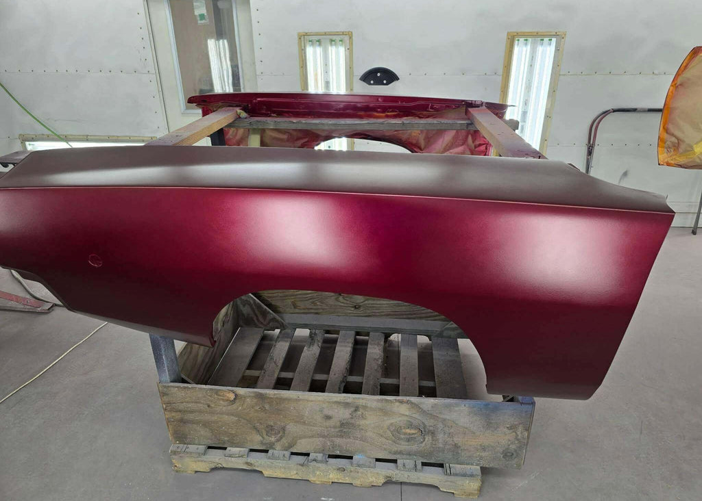 Tamco Paint Radiant Cranberry on 1968 Dodge Challenger Car Parts