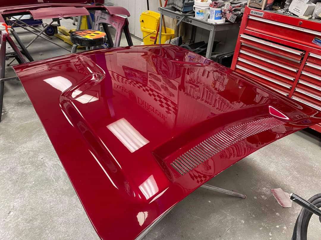 Tamco Paint Rock It Red on Car Hood