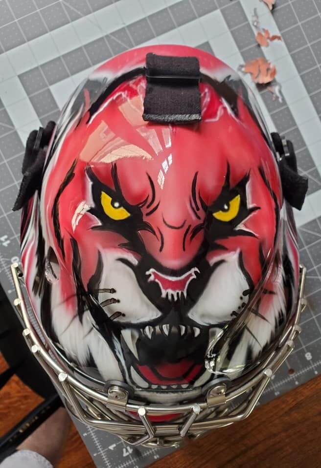 Tamco Paint Rock It Red on Tiger Mask Helmet