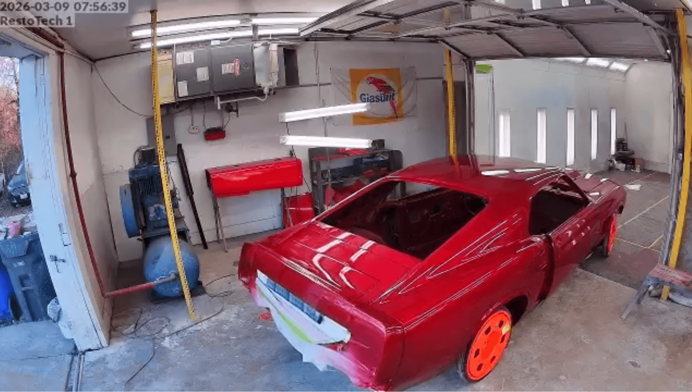 Tamco Paint Rock-it-Red in 1969 Ford Mustang Boss 429 Restomod