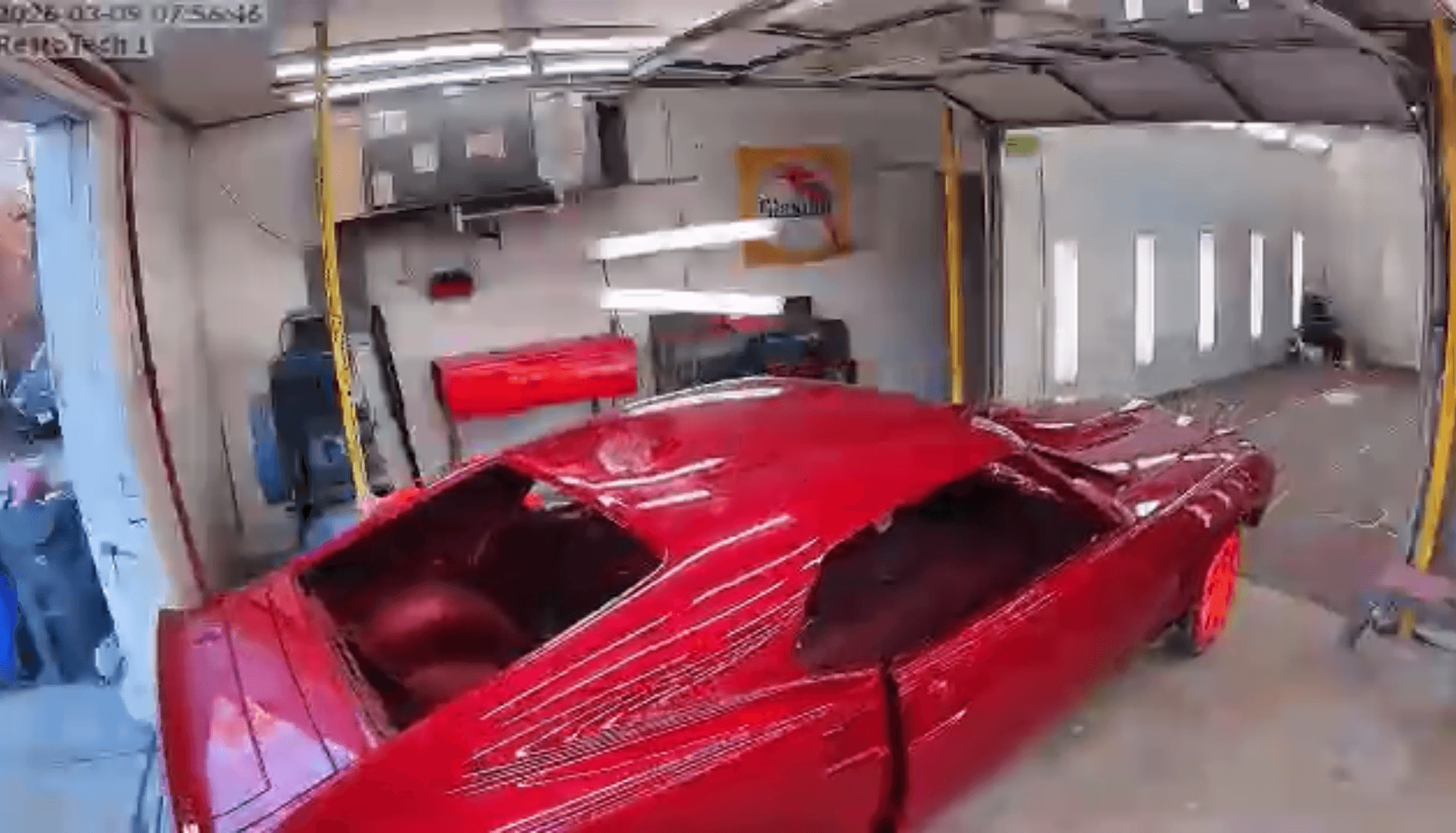 Tamco Paint Rock-it-Red in 1969 Ford Mustang Boss 429 Restomod