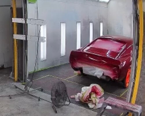 Tamco Paint Rock-it-Red in 1969 Ford Mustang Boss 429 Restomod