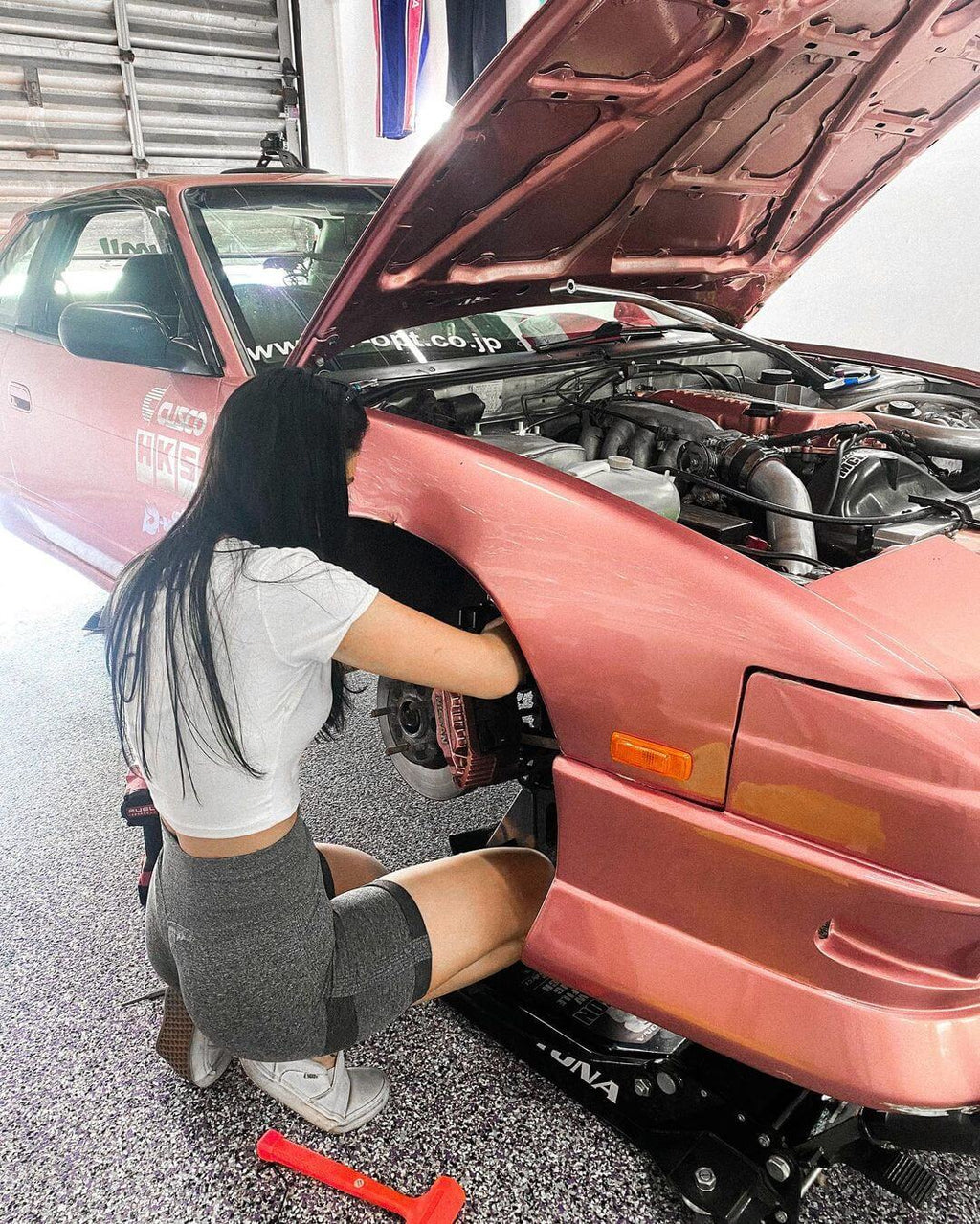 Rose Gold Nissan 240 SX