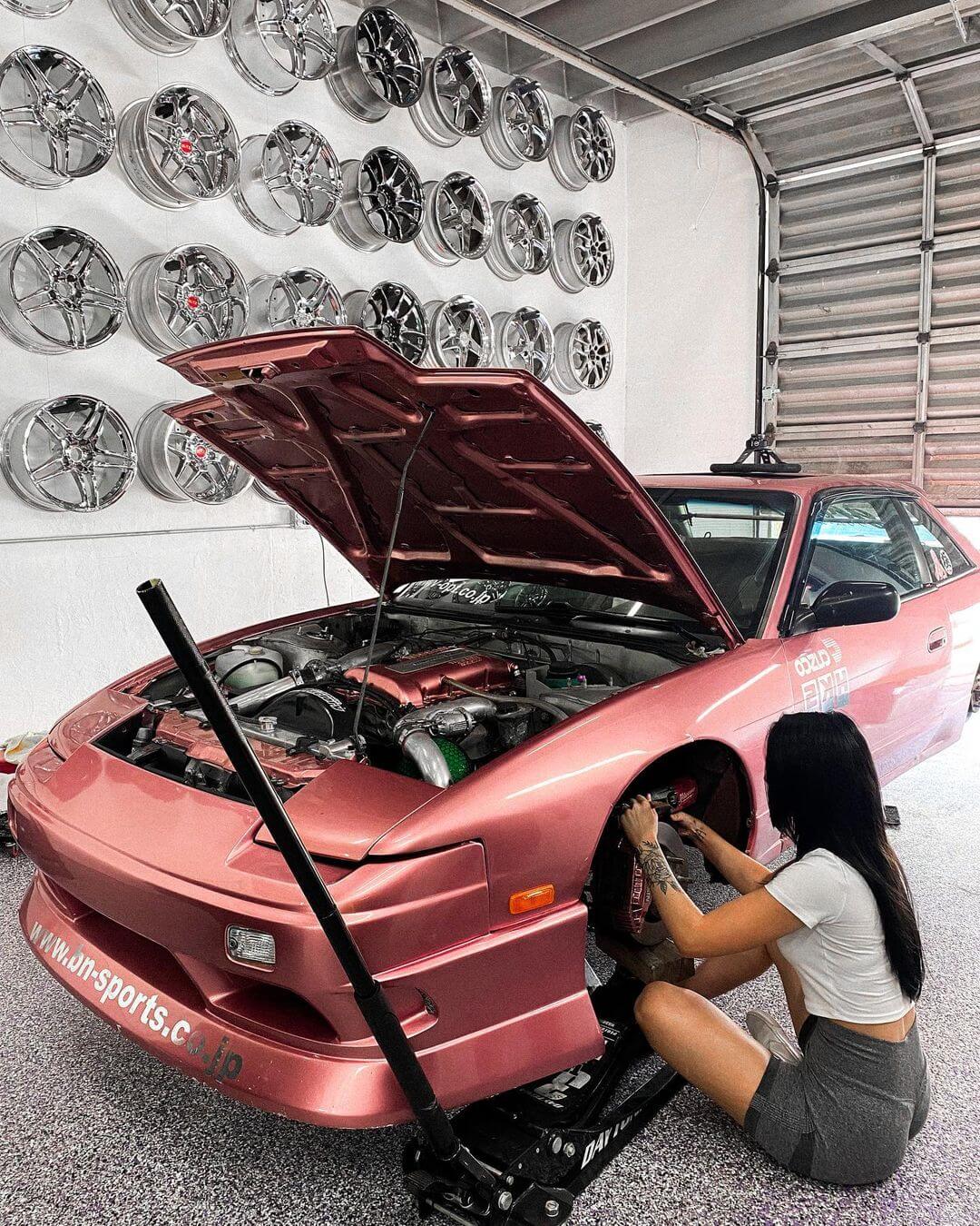 Rose Gold Nissan 240 SX