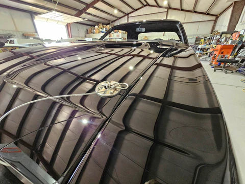 Tamco Paint Sinister Triple Reboot Purple in 1973 Dodge Challenger