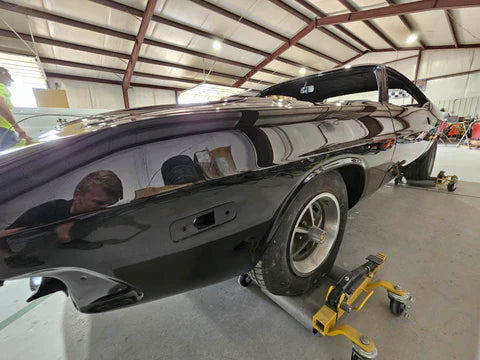 Tamco Paint Sinister Triple Reboot Purple in 1973 Dodge Challenger