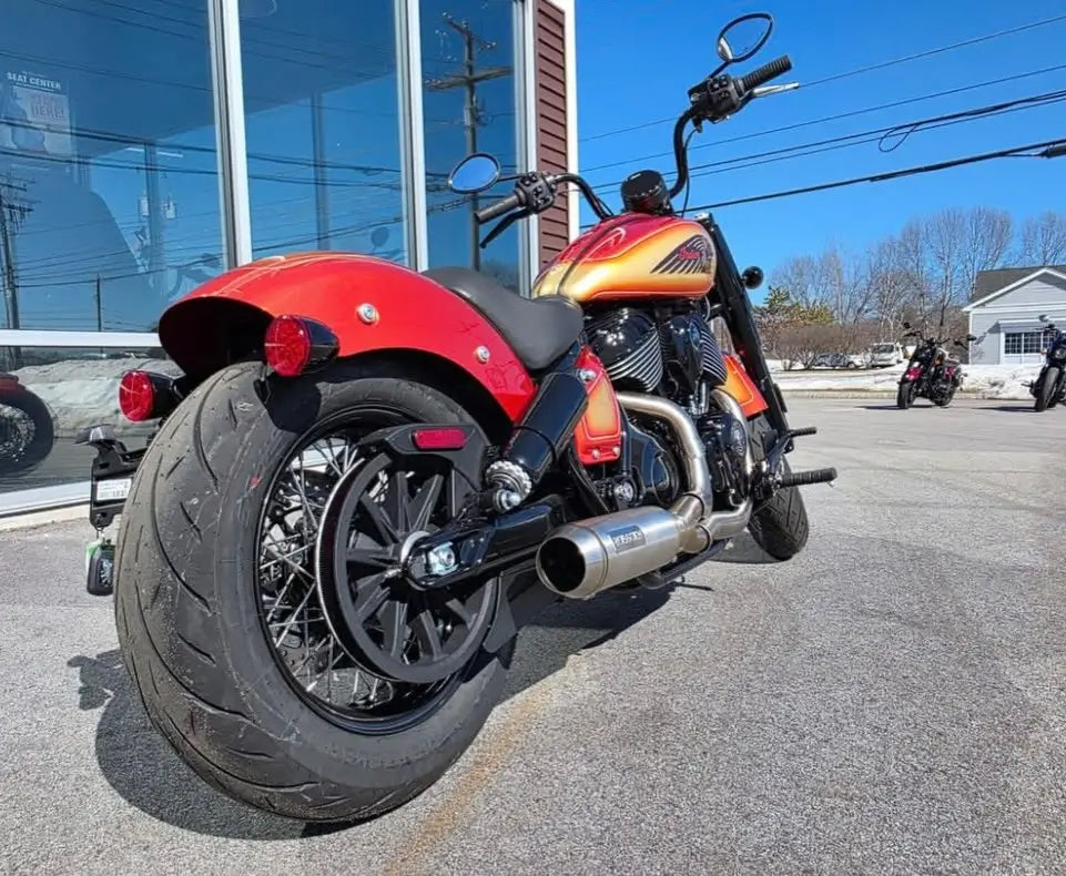 Tamco Paint ShockTop Orange on 2025 Indian Bobber Dark Horse