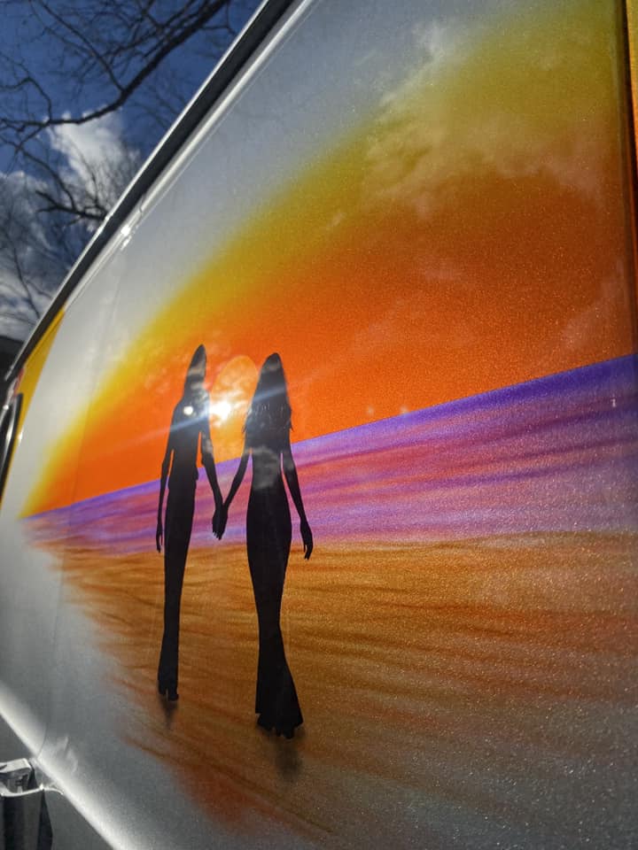 Tamco Paint Slick Silver Metallic and Candy Concentrates in Ford Econoline 