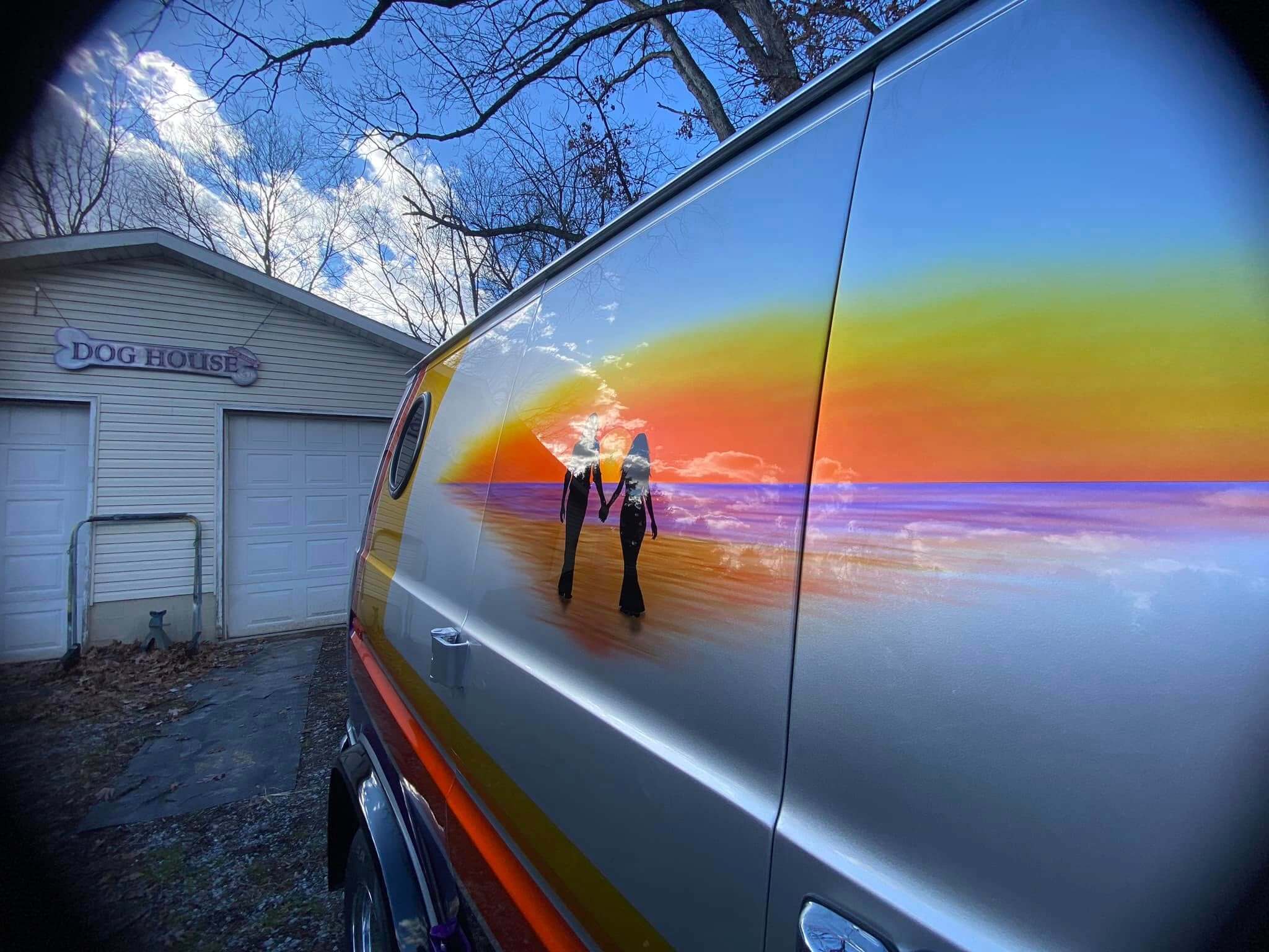 Tamco Paint Slick Silver Metallic and Candy Concentrates in Ford Econoline 