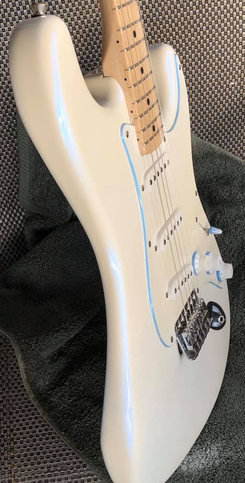 Tamco Paint Stellar Blue on Electric Guitar