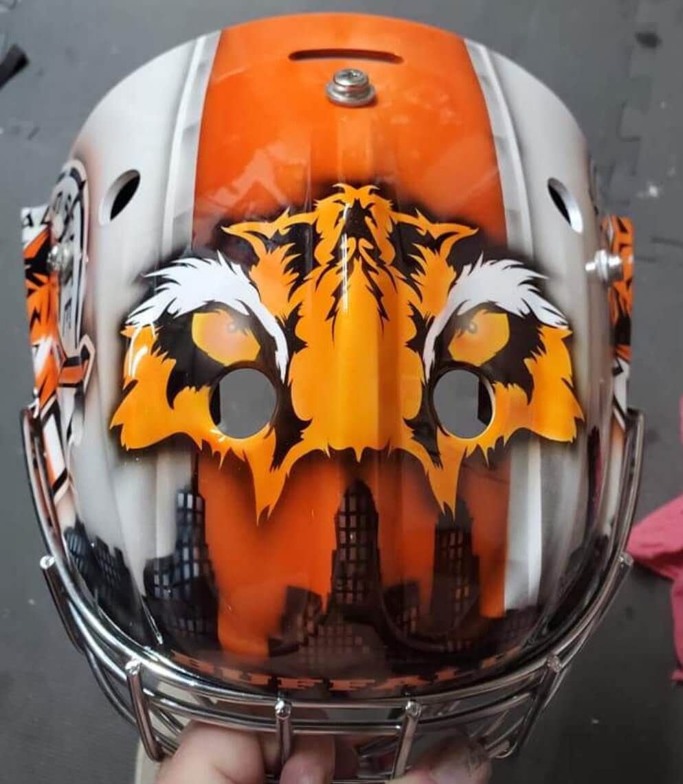 Tamco Paint Intensity Oh My Orange on Helmet