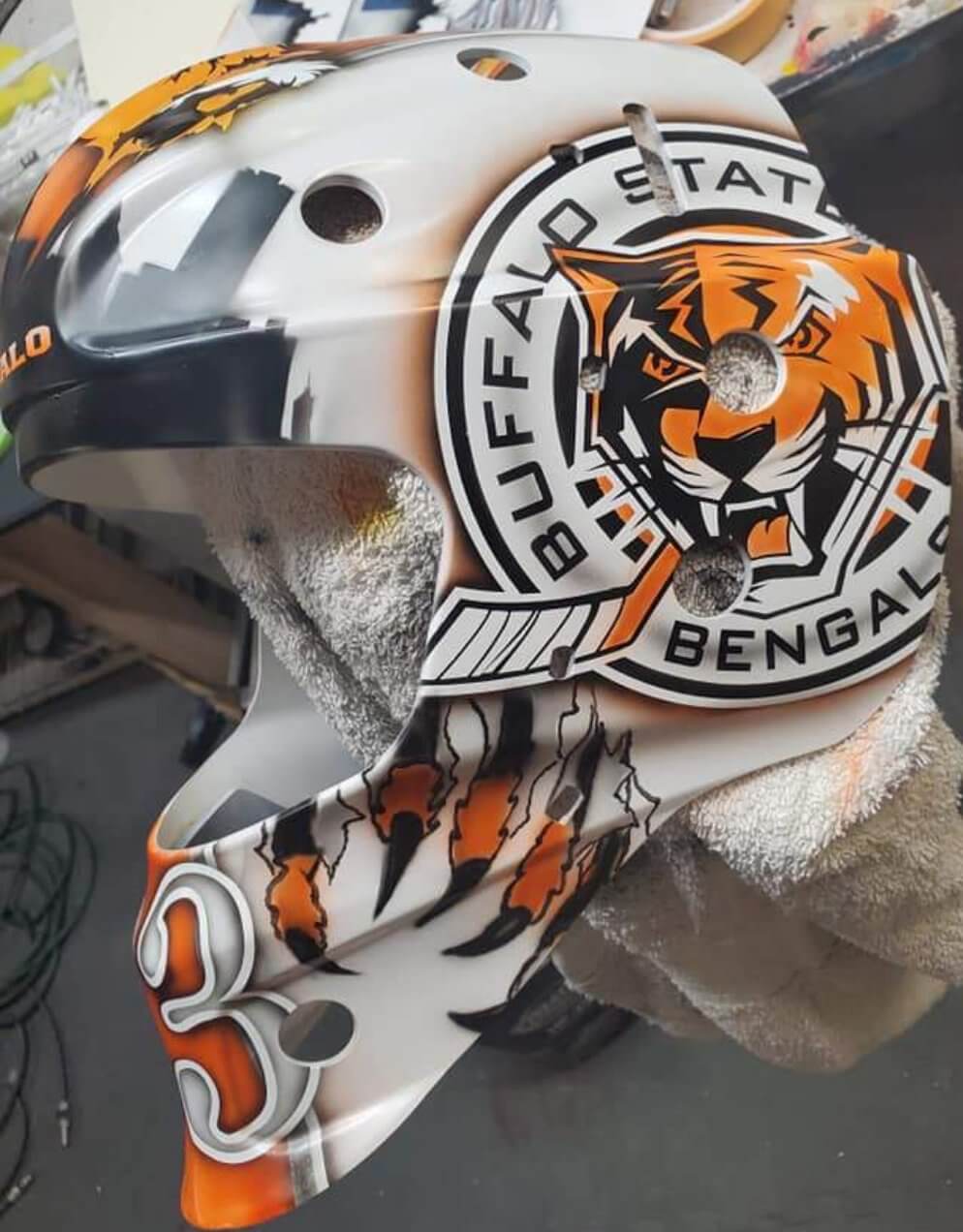 Tamco Paint Intensity Oh My Orange on Helmet