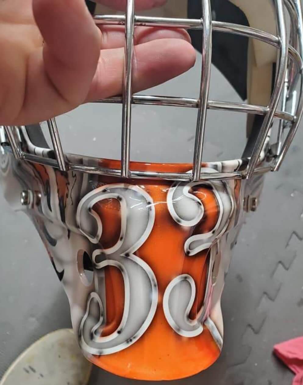 Tamco Paint Intensity Oh My Orange on Helmet 