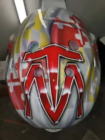 Tamco Paint Intensity Red Red Wine on Hockey Helmet
